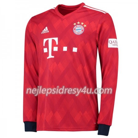 Fotbalový Dres FC Bayern Mnichov Domácí 2018/19 Dlouhý Rukáv